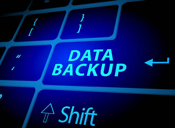 Data backup button on computer keyboard Data backup button on computer keyboard